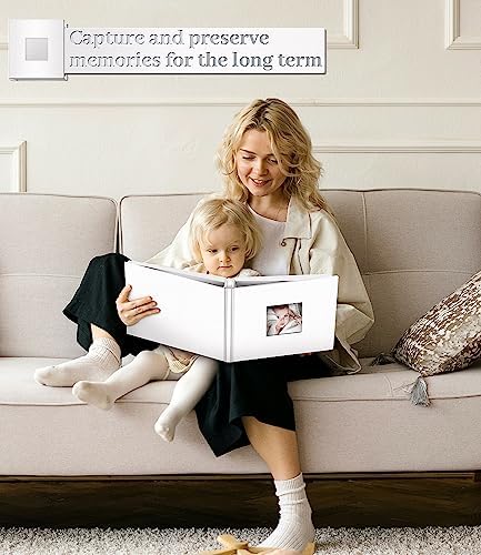 Artfeel Photo Album Self Adhesive Scrapbook Album for 3x5 4x6 5x7 8x10 Pictures,60 Pages Linen Cover with Display Window DIY Photo Book,Ideal Gifts for Family Travel Wedding Baby - Image 6