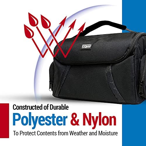 Vidpro DSLR and Video Camera Gadget Bag - Large Protective Case Includes Padded Dividers Handle and Shoulder Strap Compatible with Most Camera Brands Fits 1-2 DSLR Cameras 4 Lenses and Accessories - Image 5