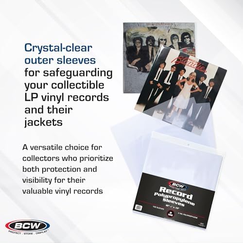 BCW 33 RPM Record Sleeves | Polypropylene Vinyl Record Outer Sleeves | 2 mil Thickness | Vinyl Record Album Protectors | (200 Pack) - Image 3