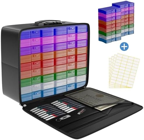 Fireproof Safe Photo Storage Box with 18 Inner 4"x6" Multicolor Photo Cases - Image 3