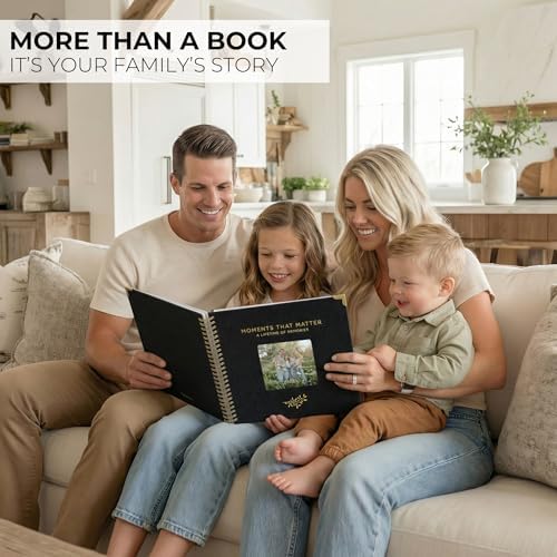 Beautiful Linen Scrapbook Photo Album 10"x10" - 40-Page Blank Guest Book - Image 4