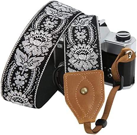 Padwa Lifestyle 2" Wide Classic Crazy Horse Art Cowhide Head Cotton Camera Straps for Photographers by PadwaLifestyleCameraStrap