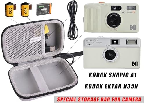 Hard EVA Carrying Storage Case Compatible with KODAK Snapic A1 35mm Film Camera/EKTAR H35N Half Frame Film Camera Protective Travel storage box (grey) - Image 2