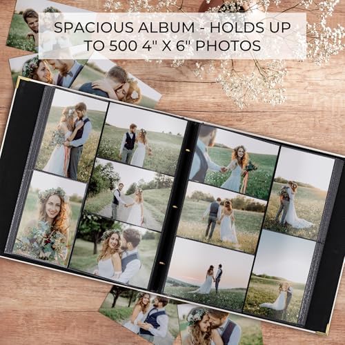 Beautiful Linen Photo Album For 4x6 Photos - Holds Up To 500 Pictures - Image 3