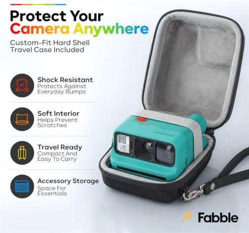 Polaroid Go Generation 3 Instant Film Camera Bundle with Go Color Film 16 Exposures, Protective Hard Case, Wrist Strap, USB-C Cable & Accs. for Instant Photography (Teal) - Image 7