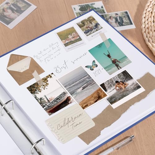 1DOT2 12x12 Inch 3 Ring DIY Scrapbook Photo Album, Blue - Image 7