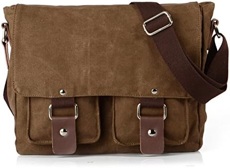 Men's Lightweight Vintage Waterproof Canvas DSLR SLR Shockproof Camera Shoulder Messenger Bag Sliing bag Compatible for Canon Sony Nikon by Pleasepurchaseimmediately