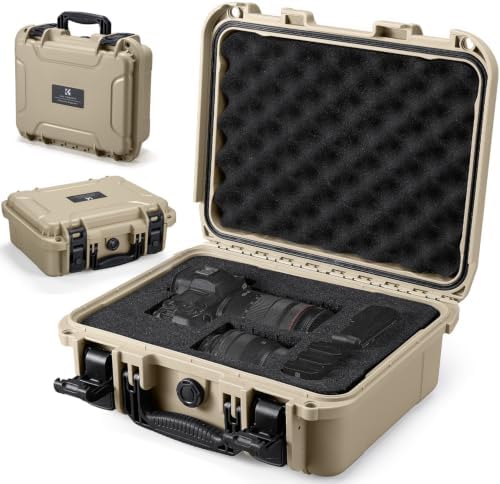 K&F CONCEPT Waterproof Hard Case, IP67 Protective Case with Pre-Scored Foam by KFCONCEPT