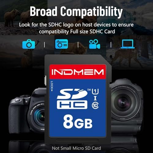 8GB SD Card (3 Pack), C10 SDHC UHS-I Memory Cards U1 Class 10 High-Speed Full 4K HD Video Compatible with Digital Point-and-Shoot Cameras, HD Camcorders, DSLR and PC - Image 5