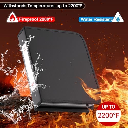 Tamfile Large 4x6" 400 Pocket Album, Fireproof Photo Binder with Plastic Sleeves (50 Pages), Waterproof Heavy Duty Photo Portfolio Folder with Clear Sheet Protectors, Each Page Holds 8 Pictures - Image 3