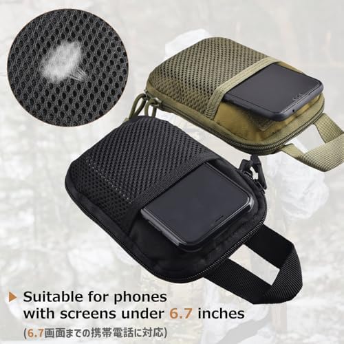 Azarxis Molle Pouches, Tactical Compact EDC Small Utility Pouch Waist Bags Sundries Storage Admin Organize Gear Gadget for Military Backpack - Image 6