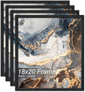 Fxojyvo 18x20 Picture Frame Set of 4 Black Engineered Wood Wall Hanging by Fxojyvo