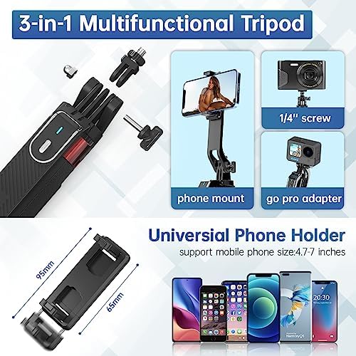 ULANZI MA09 Phone Tripod, 71" Selfie Stick for Luna Gopro Pocket4 Action - Image 2