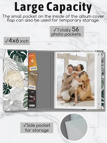 Photo Album 4x6, Small Picture Book Tropical Rainforest Leaf - Image 4