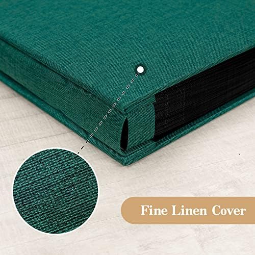 potricher Photo Album 4x6 Pictures, 600 Pockets, Linen Cover, Dark Green - Image 6