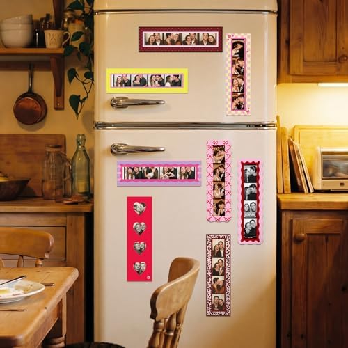 Tellegloww 8 Pcs Magnetic Photo Booth Strip Frame, Retro, 1.5 x 8 in - Image 4