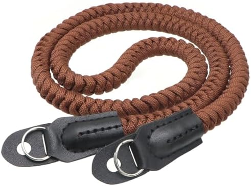 Paracord Camera Strap Long Camera Neck Shoulder Strap for SLR DSLR Digital Mirrorless Cameras 36inch/90cm Brown by HITHUT