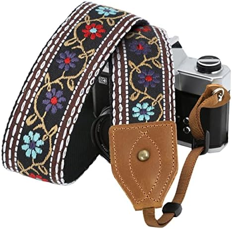 Padwa Lifestyle 2" Wide Classic Crazy Horse Art Cowhide Head Cotton Camera Straps for Photographers by PadwaLifestyleCameraStrap