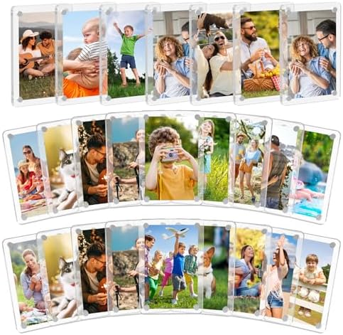 SAMYUCHO 25 Packs Magnetic Picture Frame for Refrigerator, 2.36 x 3.54 Inch by Unknown