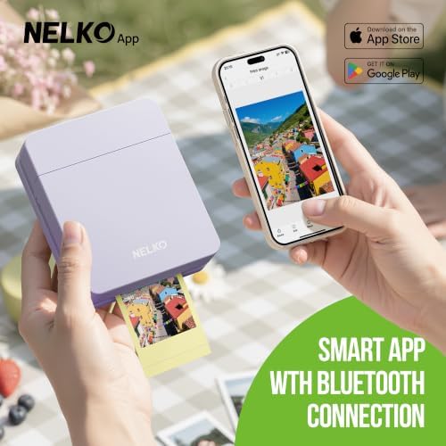 Nelko PP01 Photo Printer, 2x3 Portable Photo Printer, Mini Printer, Purple - Image 2