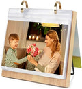 ZEEYUAN 5x7 Landscape Picture Frame for Office Desk 5x7 Flip Photo Album Horizontal Standing on Tabletop Photo Collection, Mother's Day Gift for Mom From Daughter Son by ZEEYUAN