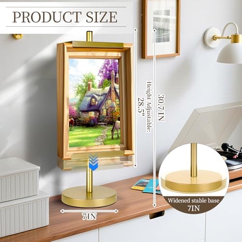 28''Adjustable Tabletop Easel Stand, Picture Easels for Display-Gold - Image 3