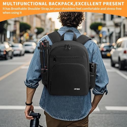 Camera Backpack for Photographers, DSLR Camera Bag with Rain Cover - Image 4