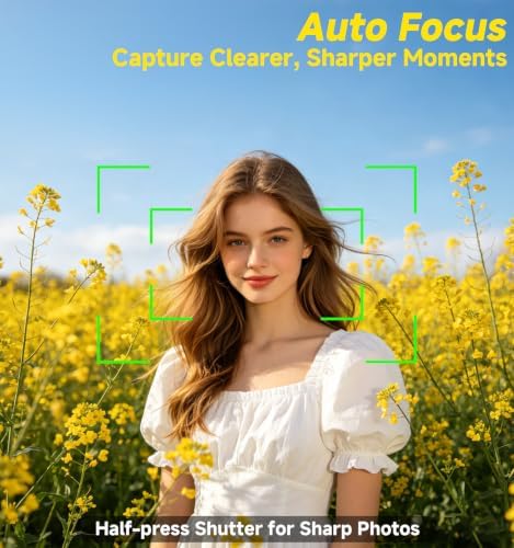 Digital Camera 4K, 44MP Autofocus Compact Digital Camera, 64GB, 2 Batteries - Image 5