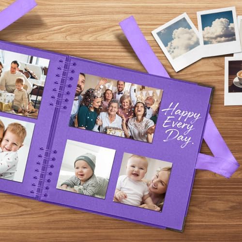 Scrapbook Album 10x10 Inch - Hardcover Kraft Paper Photo Album with 40 Pages, Memory Book for Wedding, Anniversary, Family, Christmas, Baby Shower, Ideal for Preserving Precious Moments - Image 3