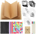 6 x 8 Inch Small Scrapbook Album with Brown Inner Pages by DILVREWA