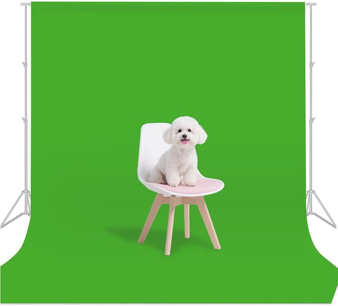 Green Photo Backdrop for Photoshoot Background Photography 5x7ft | Polyester, Chroma Key, Live Streaming, Zoom Video Studio, Online Courses by LYLYCTY