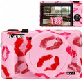 Camera Case for Canon G7X Mark III,Soft Silicone Protective Cover with Removable Lens Cap,Shockproof Anti-Scratch Compatible with Canon PowerShot G7X3 for Women (Pink Lips) by Tizaczp