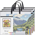 YOPCDJ 30x25 inches Extra-Large Art Portfolio Bag, Portfolio Folder for Artwork with Handle, Zippered Storage Folder for Poster, Scrapbook, Keepsake and Bulletin Board by YOPCDJ
