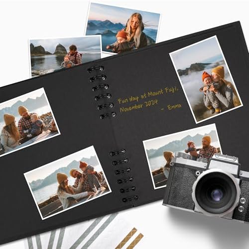 Scrapbook Photo Album DIY 12x12 Inch Thick Kraft 80 Pages Black - Image 5