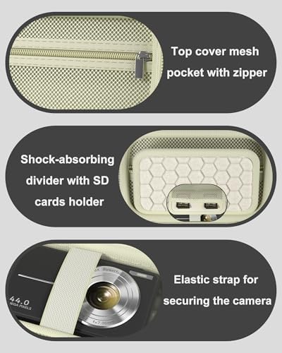 ProCase Digital Camera Case for KODAK Pixpro, Compact Travel Bag -Black - Image 4
