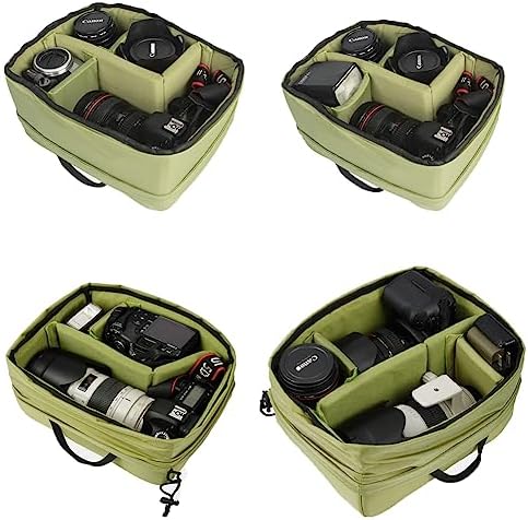 Hilitand Protective Flexible Padded Storage Bag, Removable Partition Camera Inserts Padded Bag Pouch with Adjustable Dividers Shockproof for Mirrorless Cameras, Lenses, Flash - Image 6