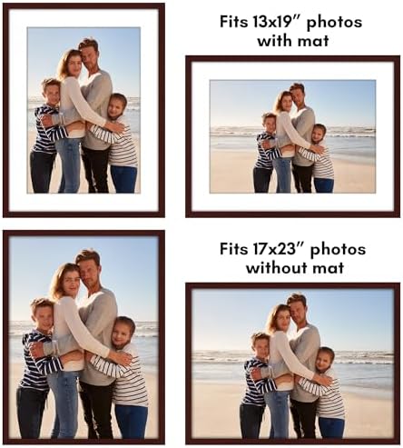 Americanflat 17x23 Poster Frame 5-Pack - Matted to 13x19 - Mahogany - Image 4