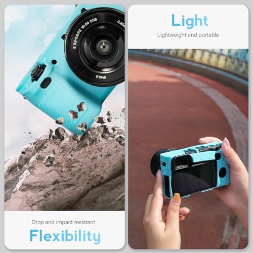Case for Sony Alpha A6400 A6300, with Screen Protector, Blue - Image 6