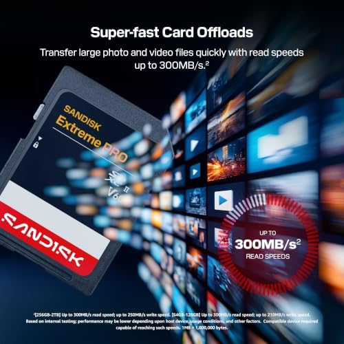 SANDISK 256GB​ Extreme PRO SDXC UHS-II Memory Card - C10, U3, V60, 6K, 4K UHD, Read Speed up to 300MB/s - SDSDXEM-256G-GN4IN - Image 4