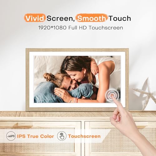 Digital Picture Frame, Frameo WiFi 15.6 Inch Large Digital Photo Frame 32GB - Image 6