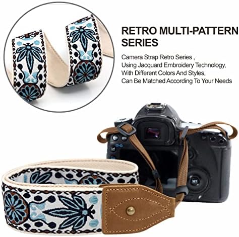Padwa Lifestyle 2" Wide Classic Crazy Horse Art Cowhide Head Cotton Camera Straps for Photographers - Image 5