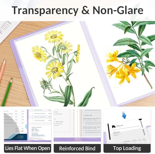 Sooez Art Portfolio 9"x12", 40 Pockets Large Folder Display 80 Pages - Image 5