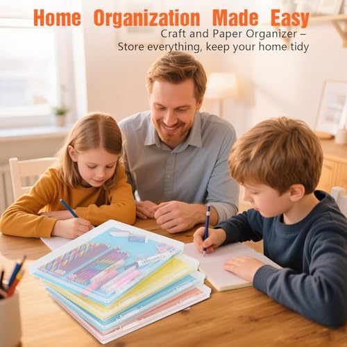 8 Pack Clear Photo Storage Box for 8 x 10 Photos, Pictures & A4 Paper - Image 7