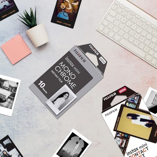 FUJIFILM Instax Mini Contact Instant Film 10 Sheets + Mono Chrome 10 Sheets + BluebirdSales Microfiber Cleaning Cloth – Creative Photography Bundle (Mini Film Combo) - Image 4