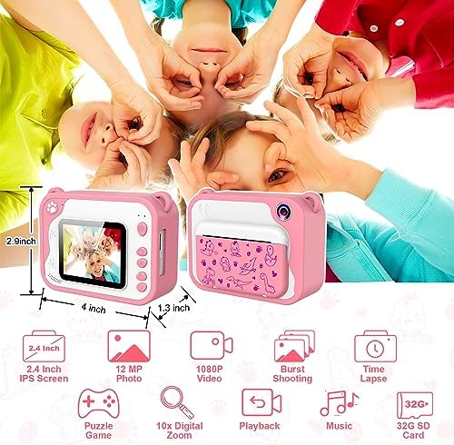 Kids Instant Print Camera for Travel Parties Camping School Birthday Gifts - Image 2