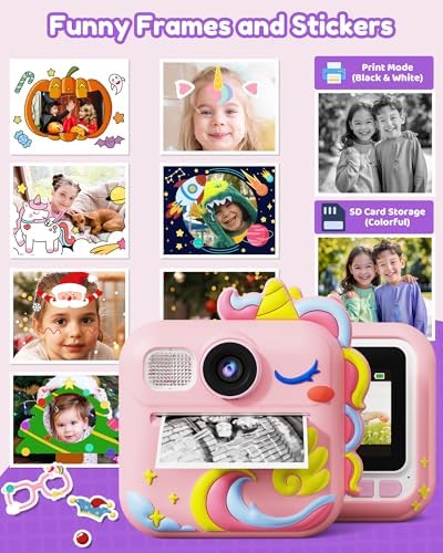 KOKODI Kids Camera Instant Print, Toddler Cameras Christmas Birthday Gifts for Girls Age 3-12, Digital Video Instant Printable Camera for Kids,Toys for Ages 5-7 Girls (Pink) - Image 6
