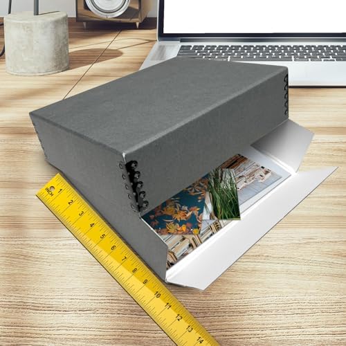 Golden State Art, Drop Front Archival Storage Box, Gray, 9.75x12.75x3 Inch - Image 4