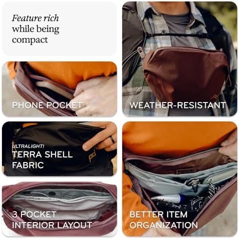 Peak Design Outdoor Sling 2L, Kelp, Padded Adjustable Shoulder Strap for Crossbody or Waist Carry, 2 Mesh Pockets, Ideal for Carrying Cameras & Small Essentials, Versatile Sling Bag for Men & Women - Image 2