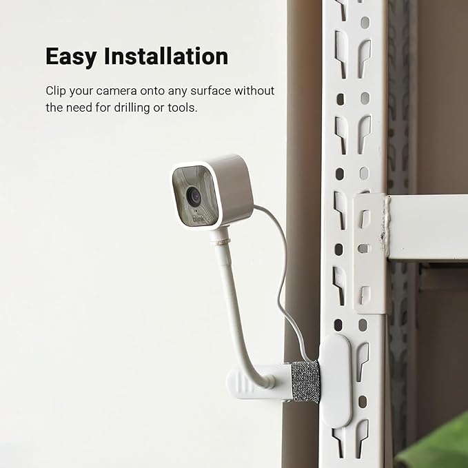 Indoor Outdoor Security Camera Flexible Clip Mount, White (Pack of 2) - Image 2