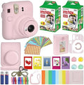 Fujifilm Instax Mini 12 Instant Camera Blossom Pink + Carrying Case + Fuji Instax Film Value Pack (40 Sheets) Accessories Bundle, Color Filters, Photo Album, Assorted Frames by FUJIFILM